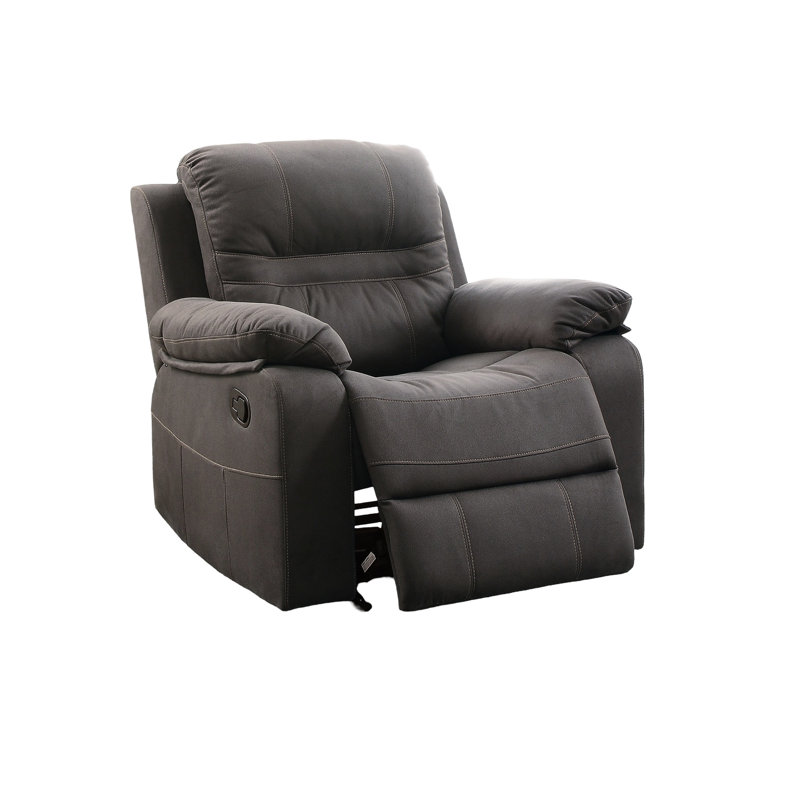 Contemporary Style Recliner With Slate Blue Breathable Living Space In Upholstery