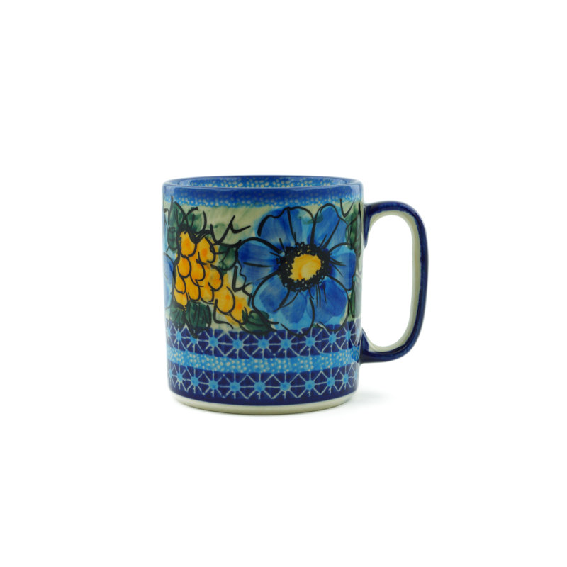 Tasse à café maïs dans le bleu
