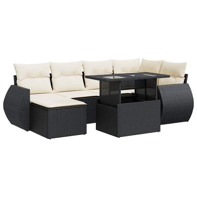 Vidaxl Garden Sofa Set Black