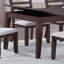 Ensemble de salle à manger 6 pièces en noyer de style contemporain