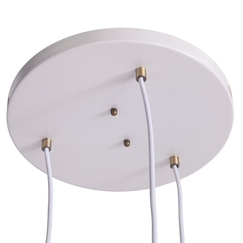 Luminaire suspendu tambour 3 lumières grappe, Blanc