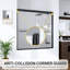 Porte de douche coulissante double semi-sans cadre H 56 po x l 60 po x H 60 po, porte de douche de dérivation de 1/4 po (6 mm) d'épaisseur, noir mat