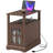 End Table With Charging Station, Narrow Side Table With USB Ports And Outlets, Small Table With Hidden Storage And Open Shelf For Living Room