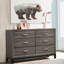 Commode 6 tiroirs Grey Oak