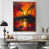 Toile avec cadre flottant or