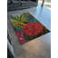 Tapis décoratif moderne multicolore à motif de plantes et de fleurs aux tons clairs-1218009894