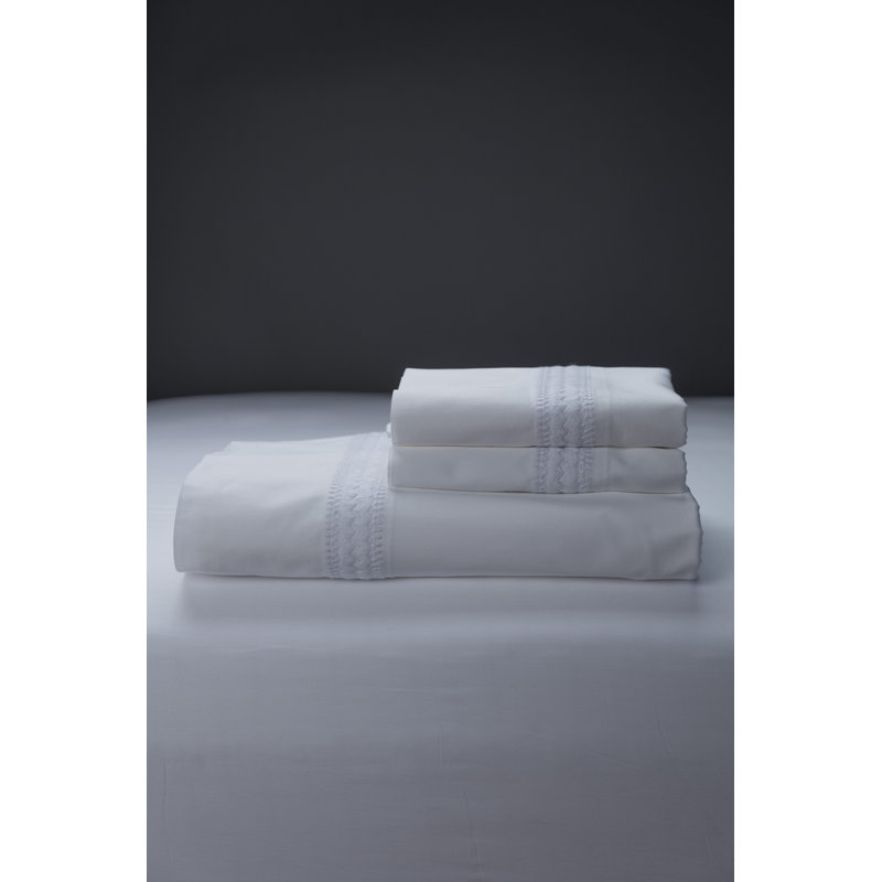 Madeira Sateen Fitted Sheet, King, White