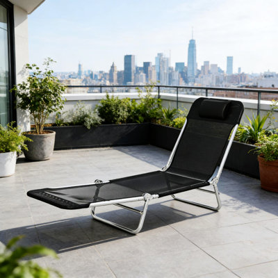 Chaise longue pliante pour l'extérieur