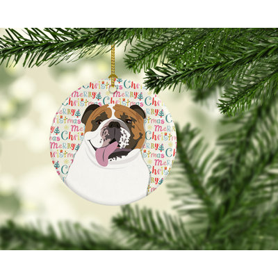 Ornement suspendu en céramique English Bulldog 1