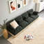 Comfy Chenille Leopard Printing Sofa,Delicate Tassel Edge,Movable Ottomans,Modern Fashion Style-1986374418