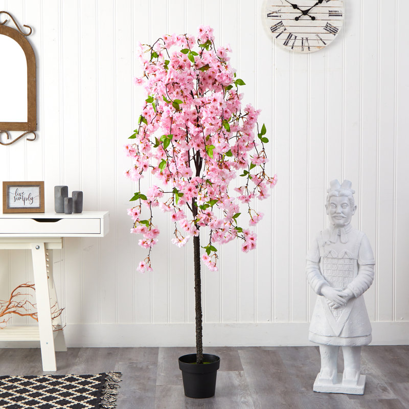 Cerisier artificiel en pot 60 po, Rose