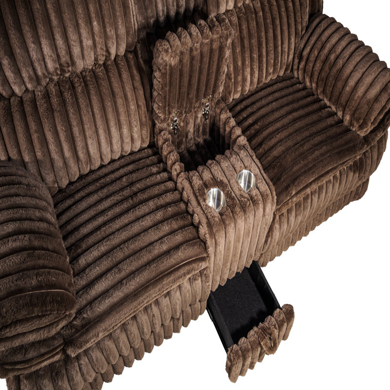 Causeuse inclinable avec boîte de rangement Living, Chocolat