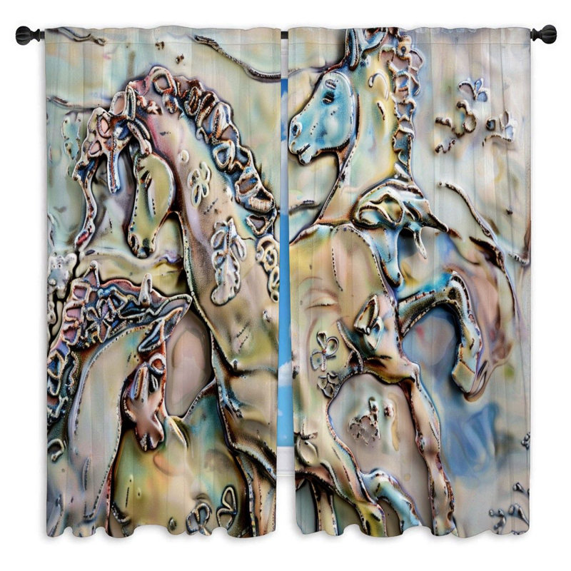 Paire de rideaux obscurcissant en polyester Marjut, L 40 po x L 82 po