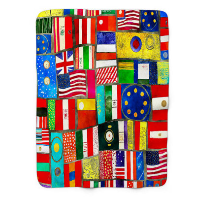 Flag Array - 1 Piece Premium Blanket