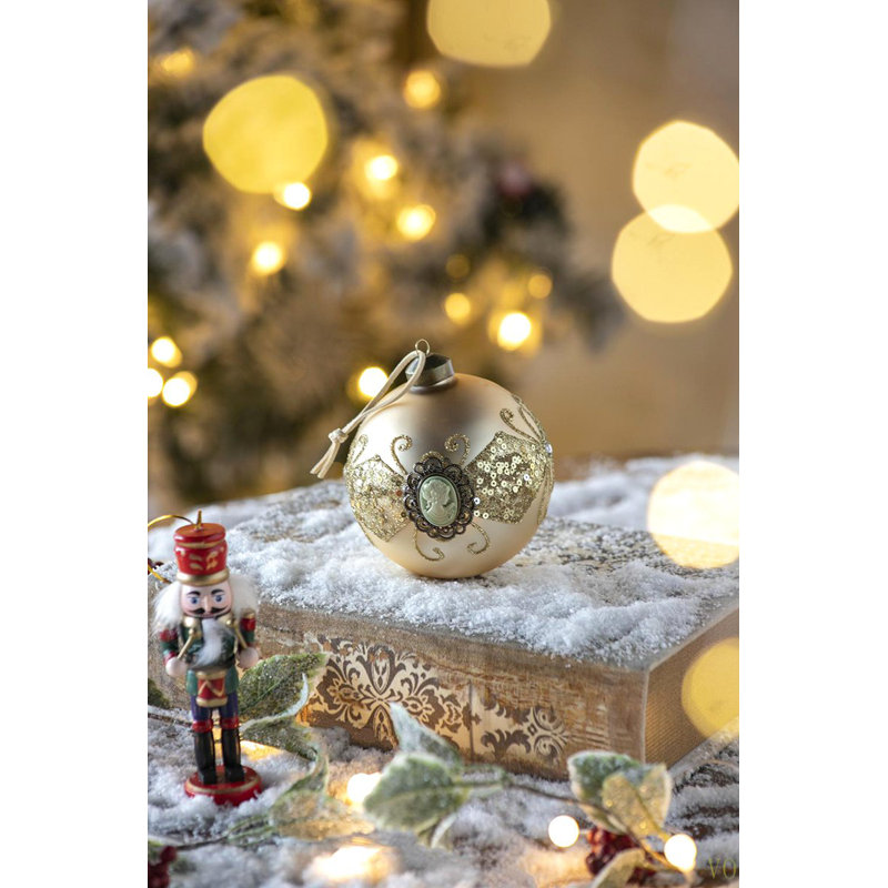 D3,9 po, boules de Noël décoratives, boules de Noël suspendues en verre pour décorations de fêtes, lot de 6