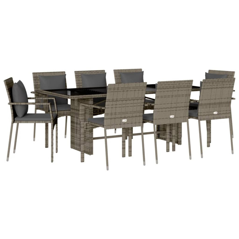  Ensemble de salle à manger de jardin gris