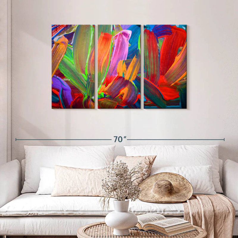 Avery Abstract Color Streaks, 28" H x 45" W