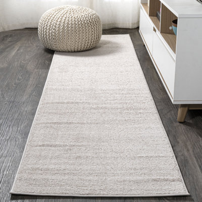 Asala Solid Low-Pile Beige Rug