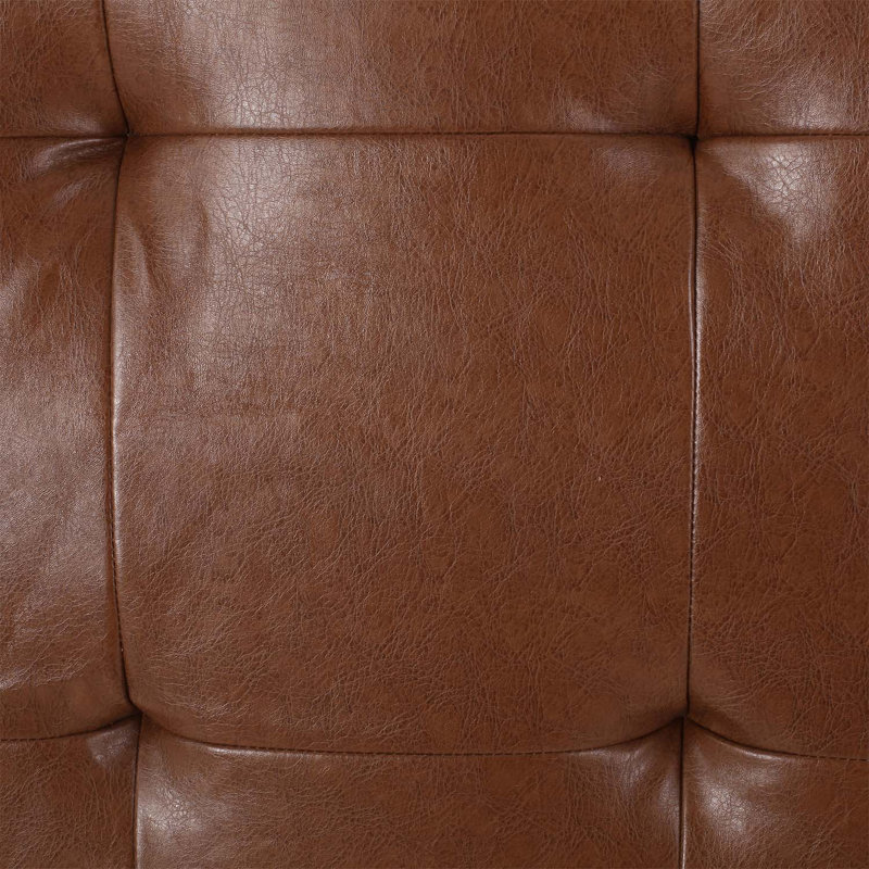 Zagan Upholstered Accent Chair, Light Brown Polyurethane