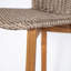 Tabouret de bar d'extérieur Lymington, bois de teck avec osier brun clair, ensemble de 2-173020423