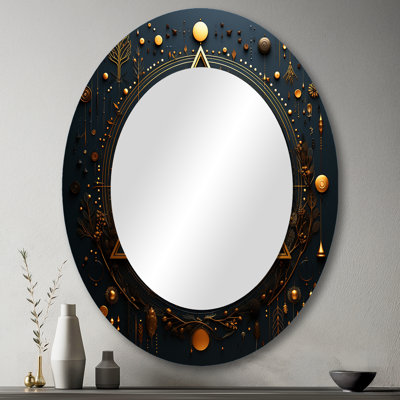 Miroir mural ovale antique