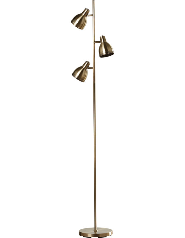Vogue 160cm Traditional Floor Lamp, Antique brass