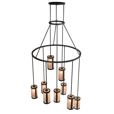 Lustre cylindrique unique à 9 lumières Hanife
