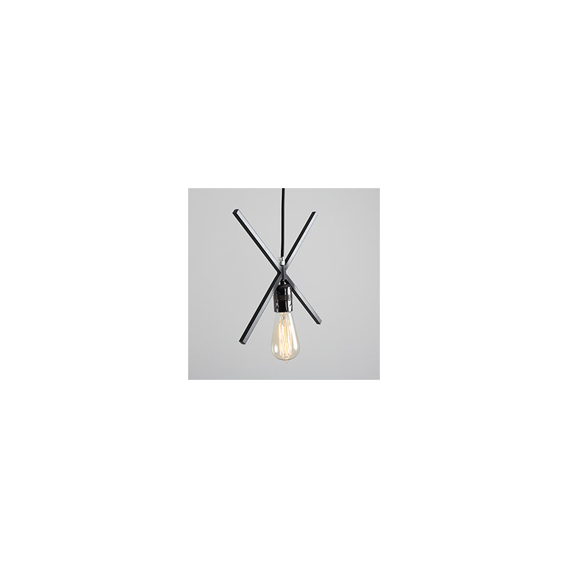 1 - Light White Unique/Statement Pendant, Black