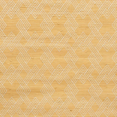 Hix Embroidered Jute Wallpaper