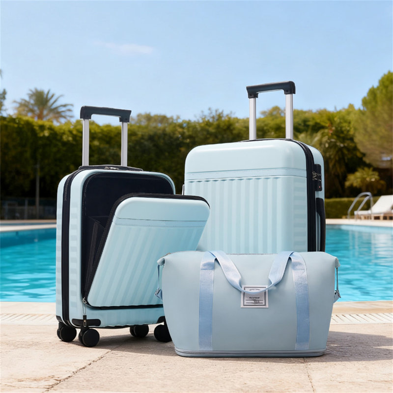 Front Opening Luggage Set 3 Piece