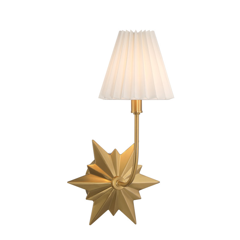 Ligetti Metal Armed Sconce in Brass, Brass