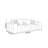 Modern piano keys simple straight sofa-106809777
