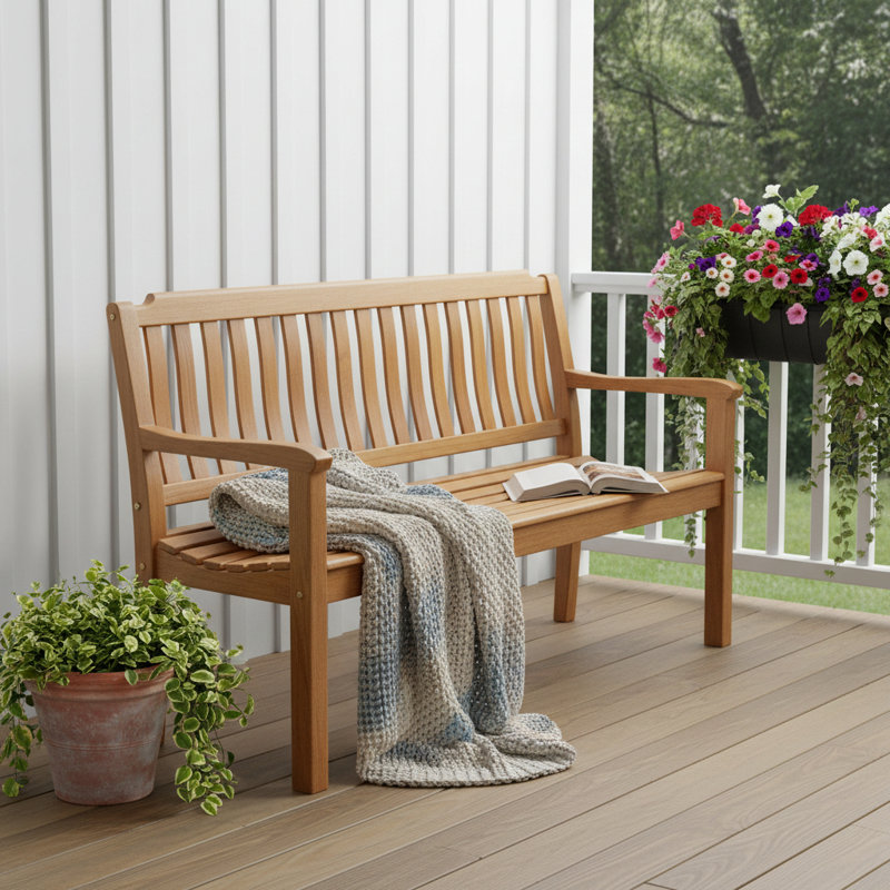 Banc de jardin en bois de teck 72 "