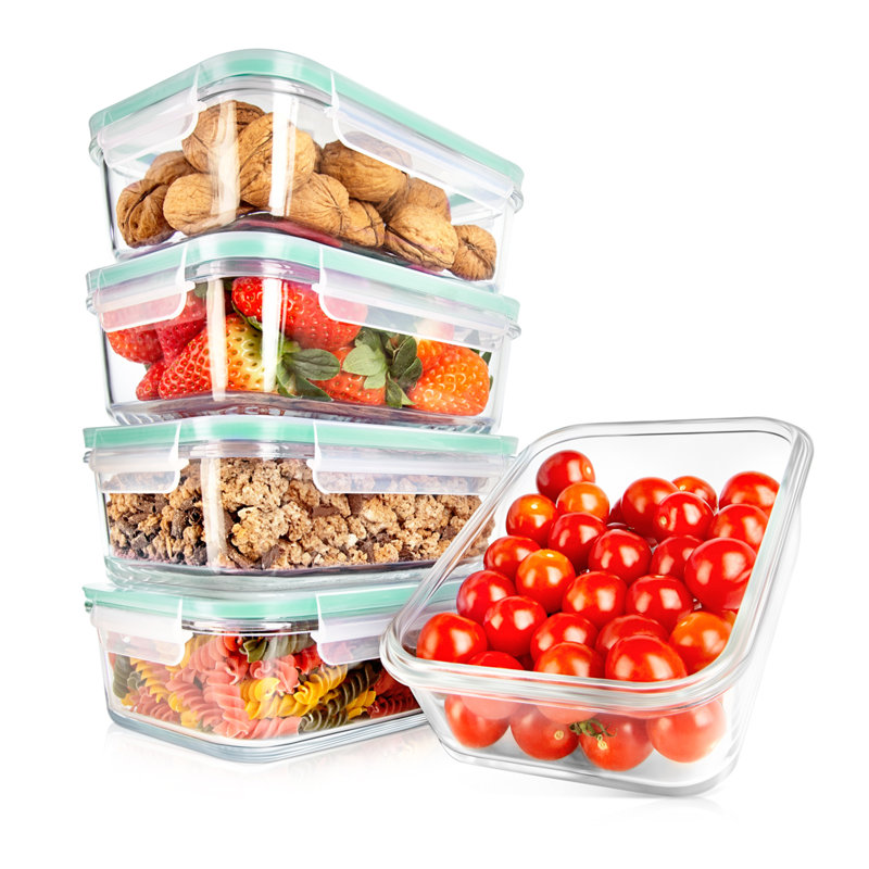 30oz. Glass Food Storage Container, Green