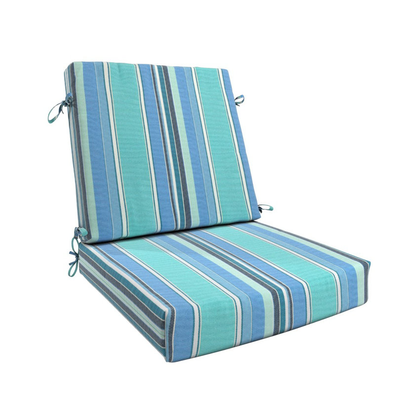 Dining Chair Cushion, 20" X 40" X 3.5", Premium Memory Foam Core With Waterfall Edge, Sunbrella Fabric, Patio Cushion For Outdoor Dining Chairs