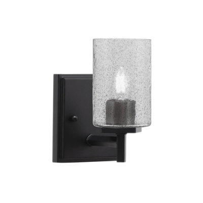 Fausley Wall Sconce Shown In  With 4" Smoke Bubble Glass