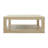 Peking Ming  Square Coffee Table with Weathered Whitewash-567783427