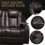 Fauteuil inclinable électrique 3 PC avec nappa de grain supérieur, relaxation entièrement réglable, charge intelligente, éclairage à DEL RVB dynamique-2075816619