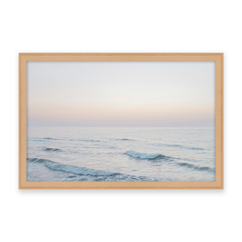 Coastal Retreat Dawn by  - Picture Frame Photograph on Paper, 32" H x 48" W x 1.125" D, Framed Print, White