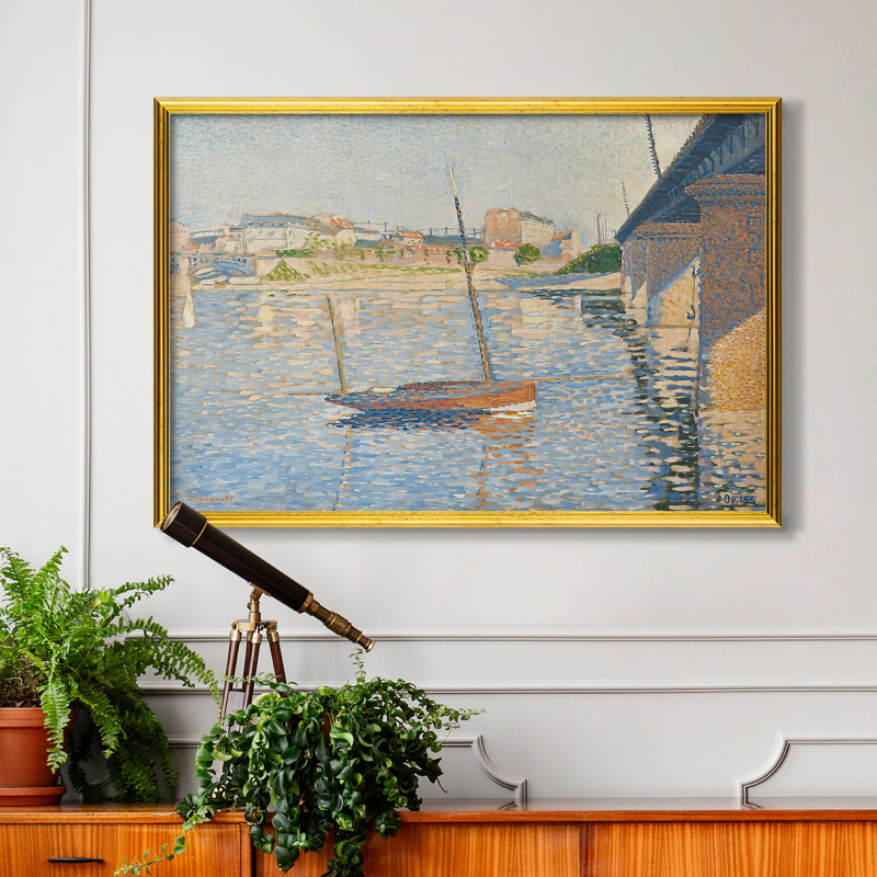 Le Clipper, Asnières, 1887 - Paul Signac - Toile encadrée sur mesure, 24x34 INNER SIZE, Framed Canvas