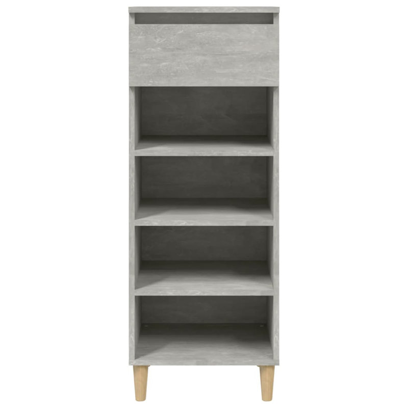  Armoire à chaussures en bois d'ingénierie, Gris béton
