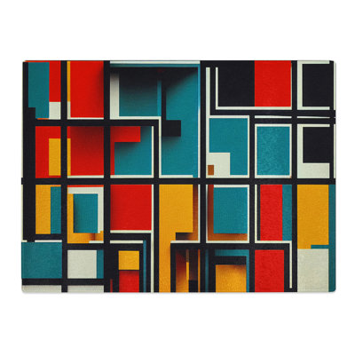 Bauhaus Architecture Art Vol.3 Abstract  Glass Chopping Board