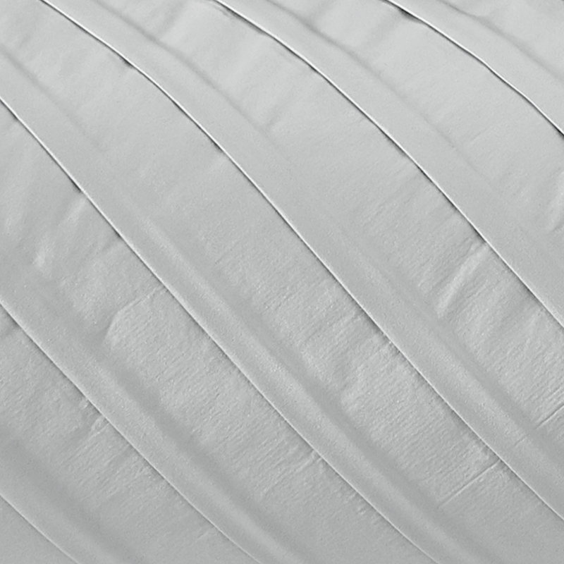 James Pleated Gray King Microfiber Bed in a Bag Set