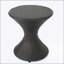 Table d'appoint durable en osier brun sablier pour l'extérieur