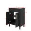 Meuble-lavabo compact 24 po avec lavabo intégré en céramique, meuble autoportant à une cuve et armoire de salle de bain-298180984