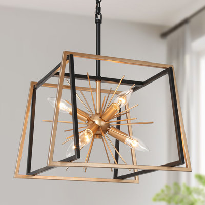 Lustre géométrique spoutnik 6 lumières Doly