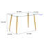 Table moderne à pieds dorés avec un plateau en verre transparent pour les pieds en métal-49050059