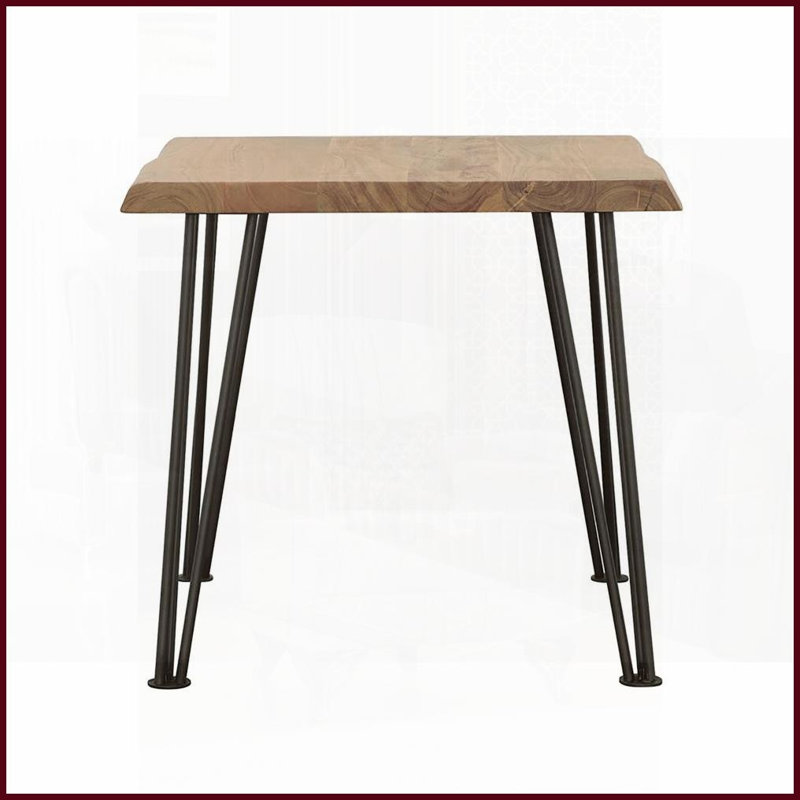 Bois d'acacia & amp; Table basse Iron Live Edge - peu encombrante et polyvalente pour les petits salons