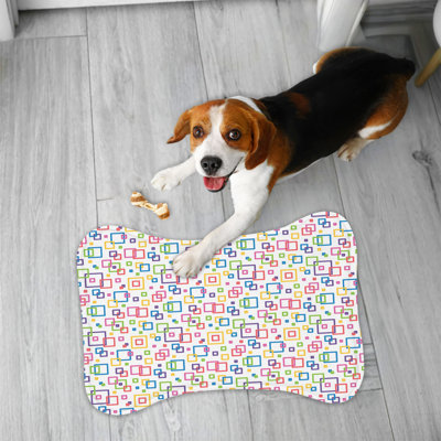 Tapis d'alimentation en forme d'os Rainbow Wave - 1 pièce