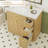 36" Bathroom Vanity With Artificial Marble Top, Flip-Up Storage Shelf, 3 Drawers, Adjustable Interior Shelf & Soft-Close DTC Hinges – Brass Handles, 2-Door Cabinet